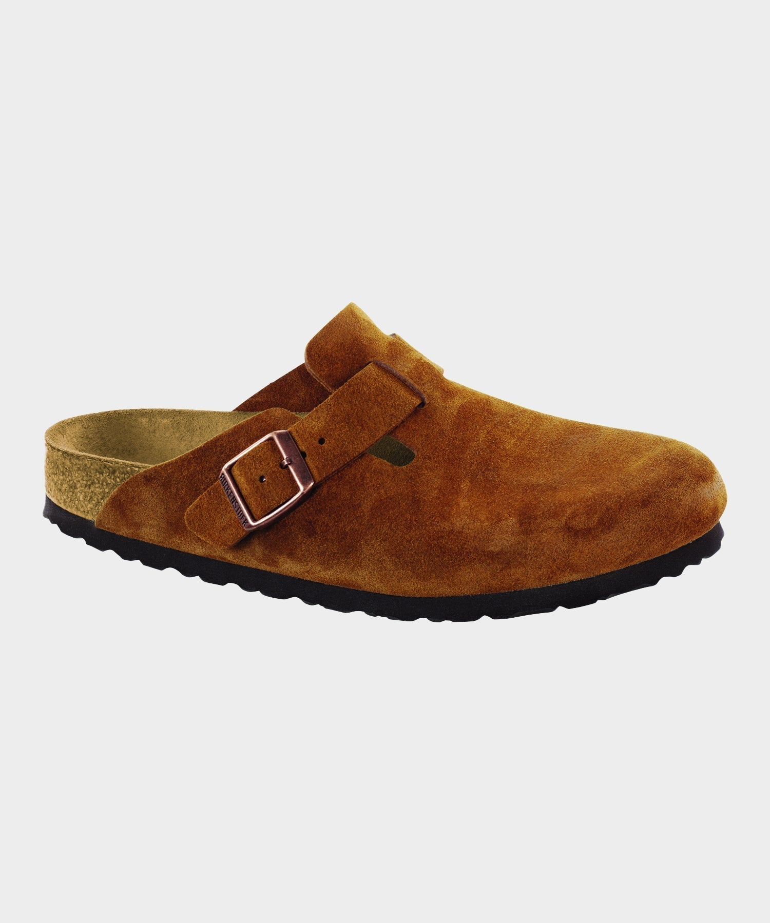 Birkenstock Boston Soft-Footbed in Mink Suede