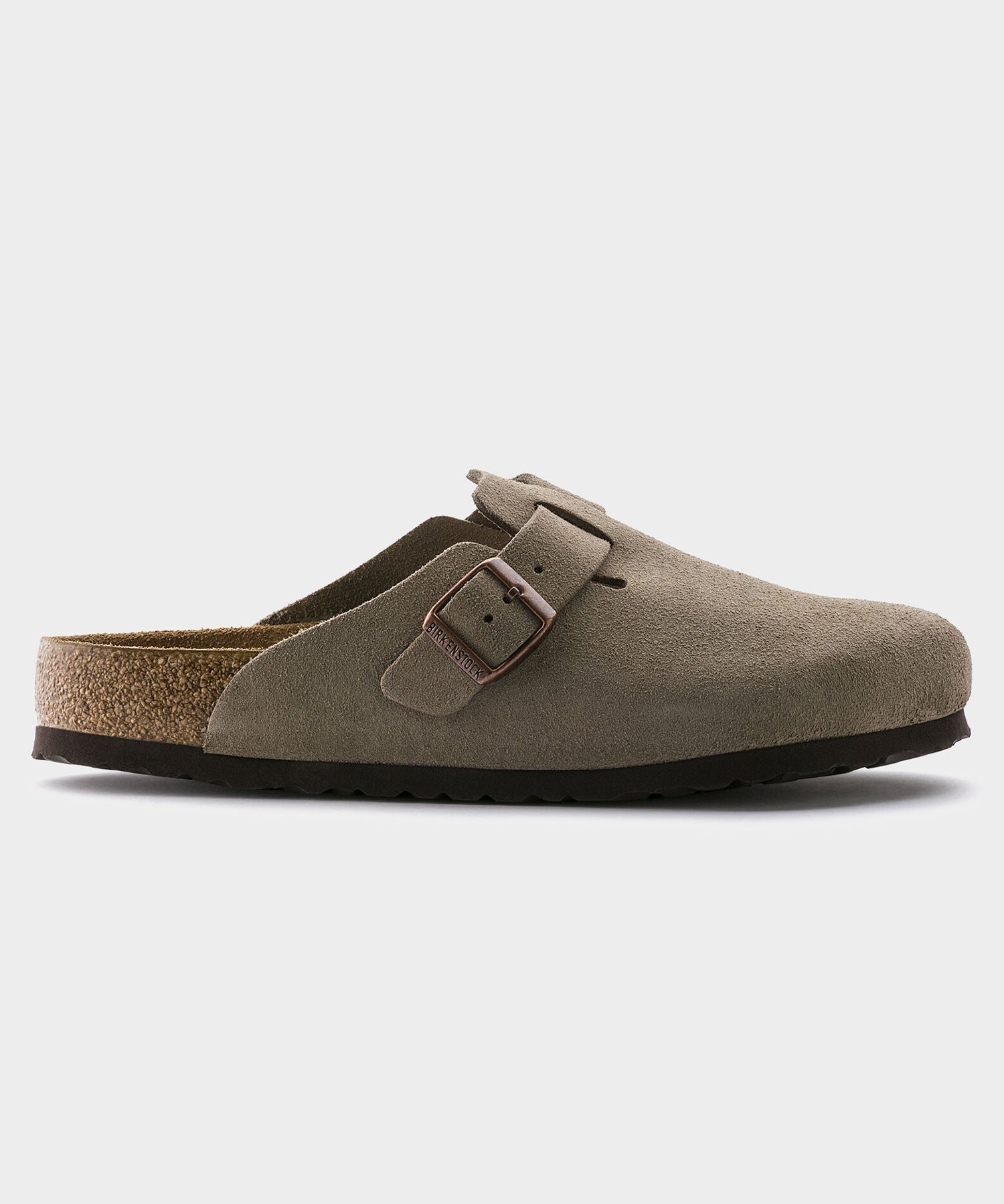 Birkenstock Boston in Taupe Suede