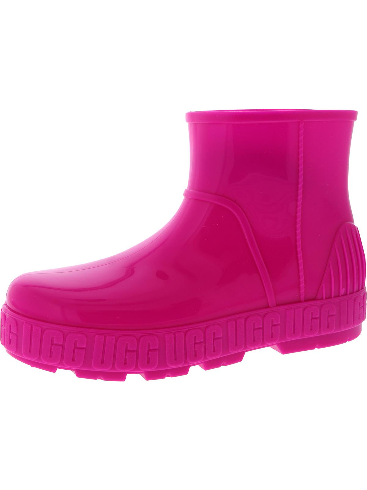 Drizlita  Womens Patent Leather Ankle Rain Boots