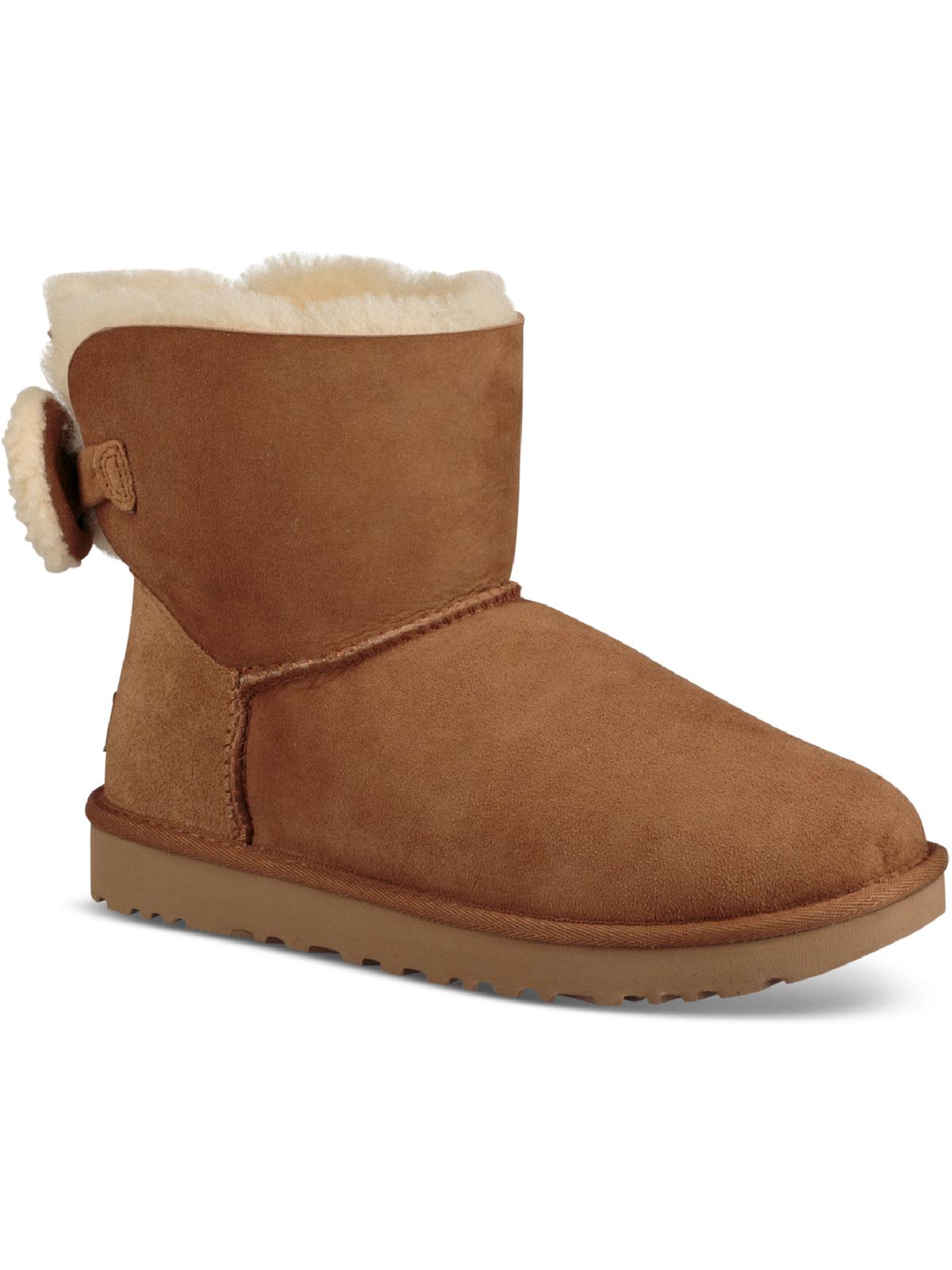 Arielle Womens Suede Short Shearling Boots