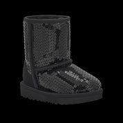 Black Classic Sequin Toddler Winter Boots