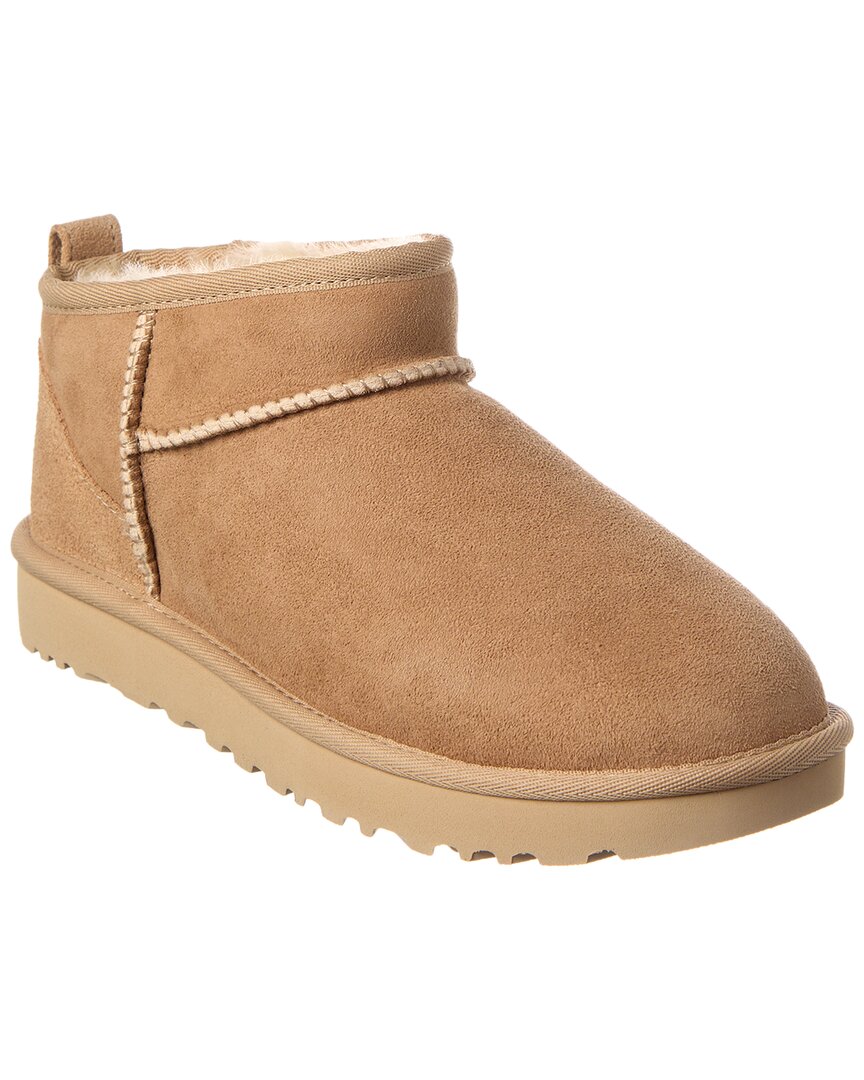 UGG Classic Ultra Mini Suede & Shearling Boot