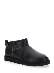 ''Classic Ultra Mini' Black Boots In Leather Woman