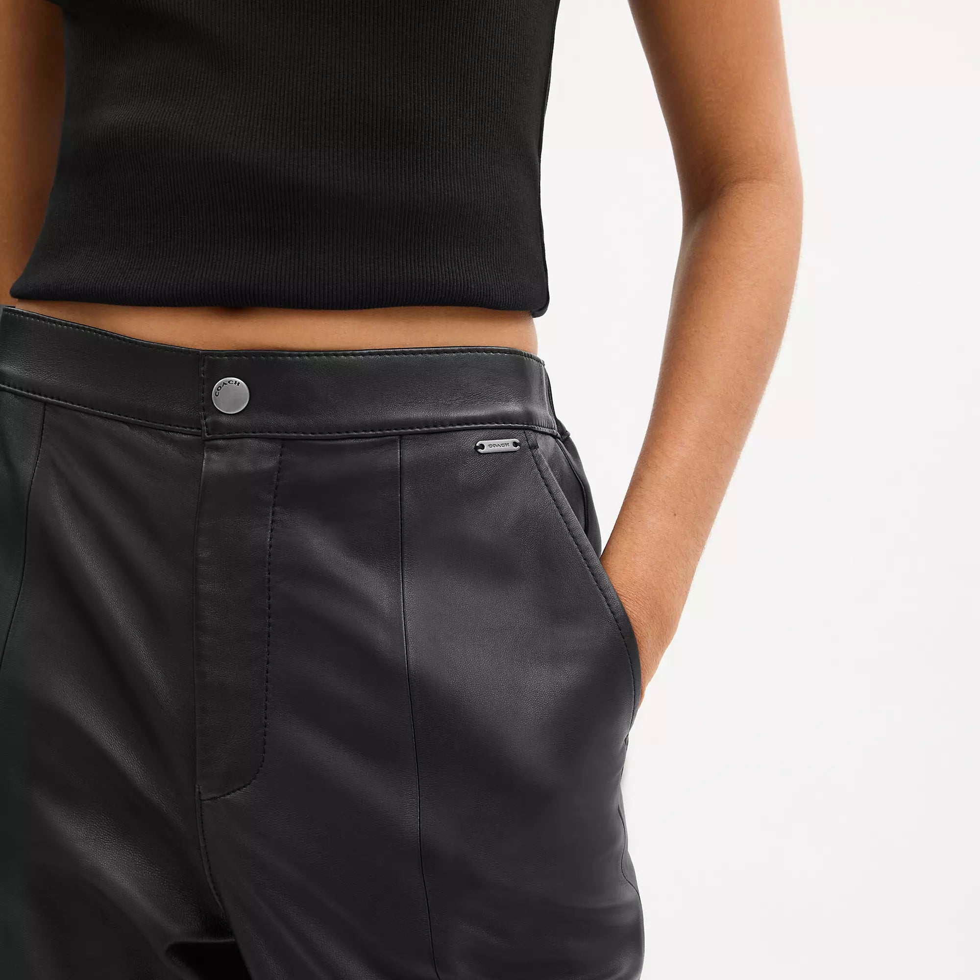 Coach Outlet Leather Pants