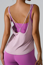 Crisscross Round Neck Active Tank