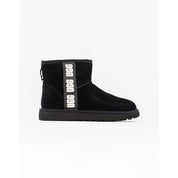 UGG Classic Mini Side Logo Black/White  W-1122558-BWHT Women's