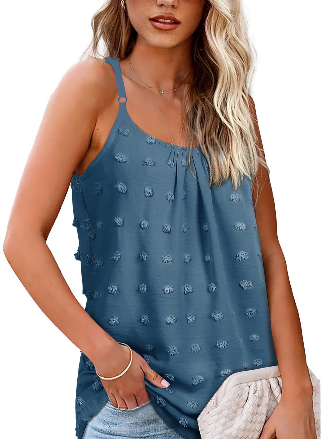 Swiss Dot Scoop Neck Cami