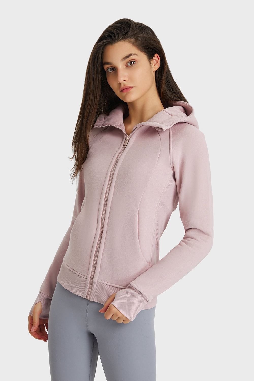 Millennia Zip Up Seam Detail Hooded Sports Jacket