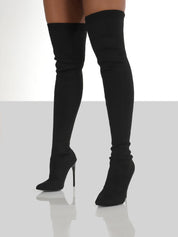 Point Toe Over Knee Stiletto Boots