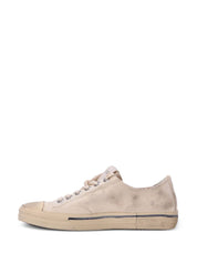 Women's V-Star Sneakers In Beige Canvas With Silver Glitter Star