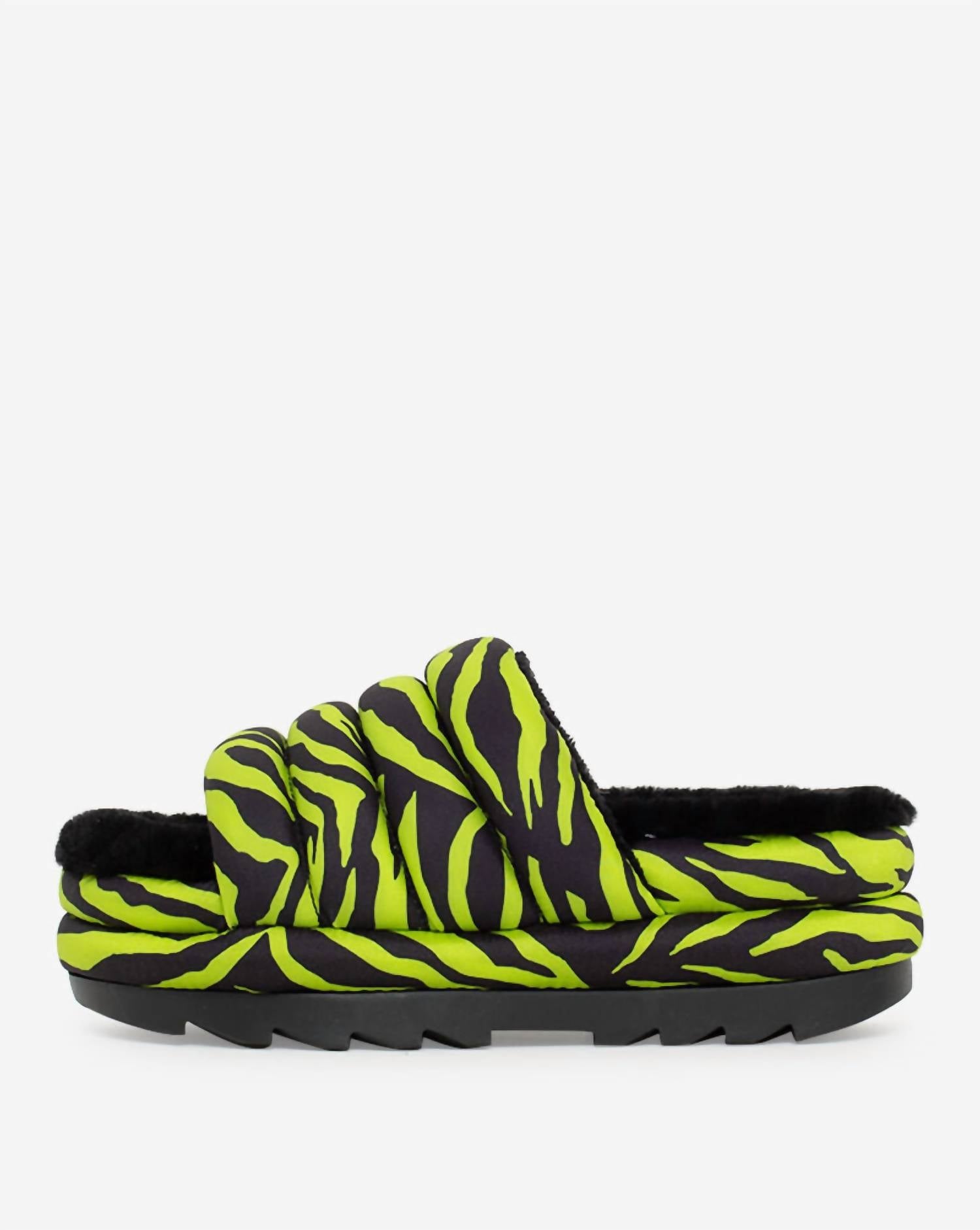 Maxi Slide Tiger Print In Key Lime