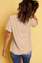 Bow Graphic Round Neck Short Sleeve T-Shirt