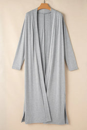 Open Front Long Sleeve Cardigan and Pants Lounge Set