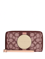 Coach Dempsey Large Phone Wallet In Signature Jacquard With Stripe And Coach Patch