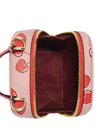 Coach Eva Phone Crossbody With Heart Cherry Print