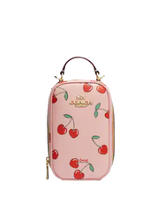 Coach Eva Phone Crossbody With Heart Cherry Print