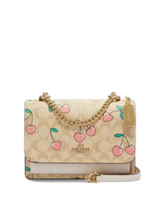 Coach Klare Crossbody In Signature Canvas With Heart Cherry Print