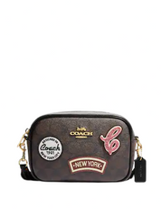 Coach Mini Jamie Camera Bag In Signature Canvas With Ski Patches