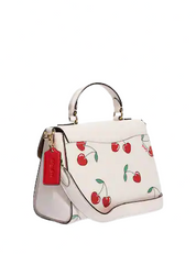 Coach Morgan Top Handle Satchel With Heart Cherry Print