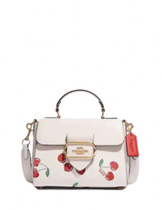 Coach Morgan Top Handle Satchel With Heart Cherry Print