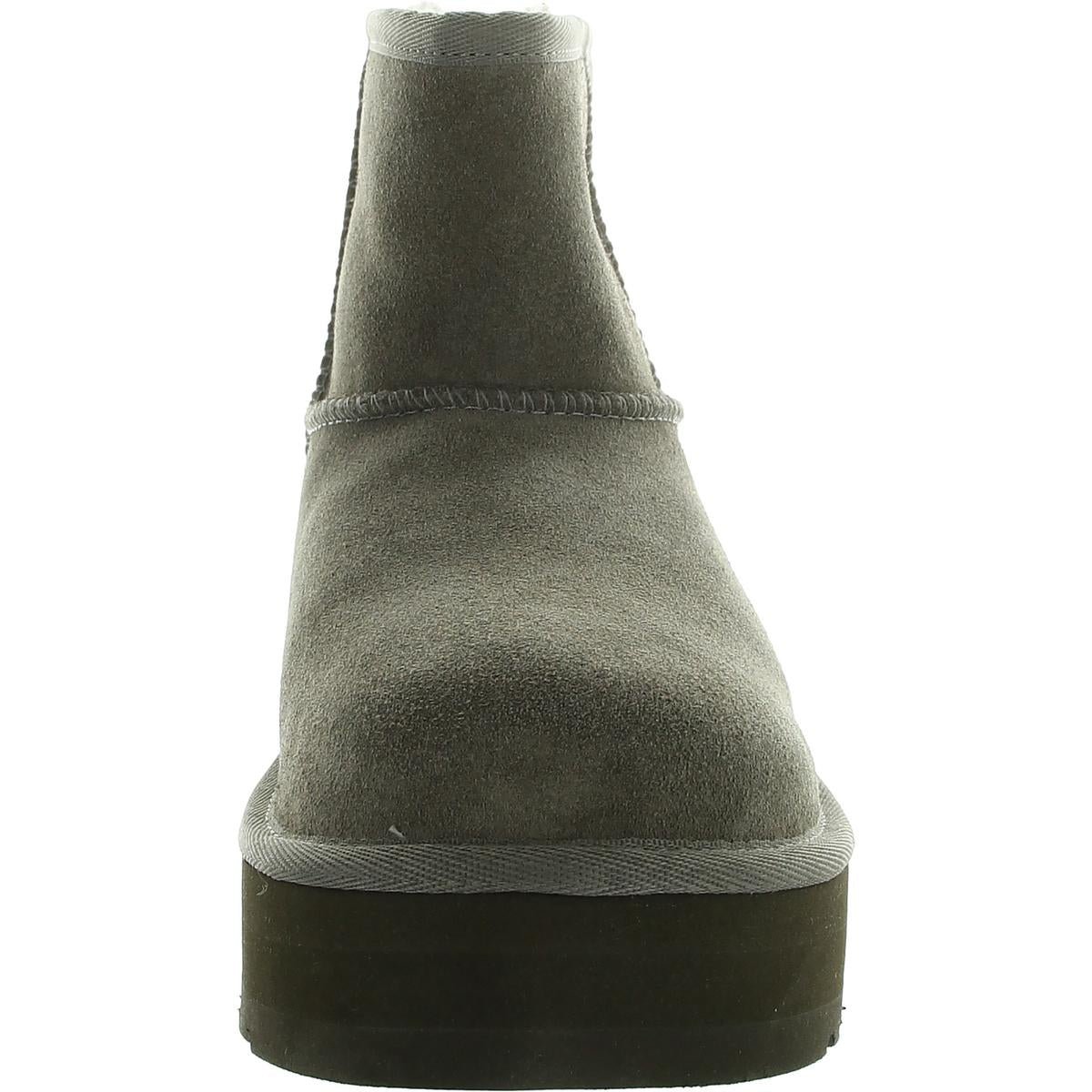 Womens Faux Fur Lined Suede Ankle Boots