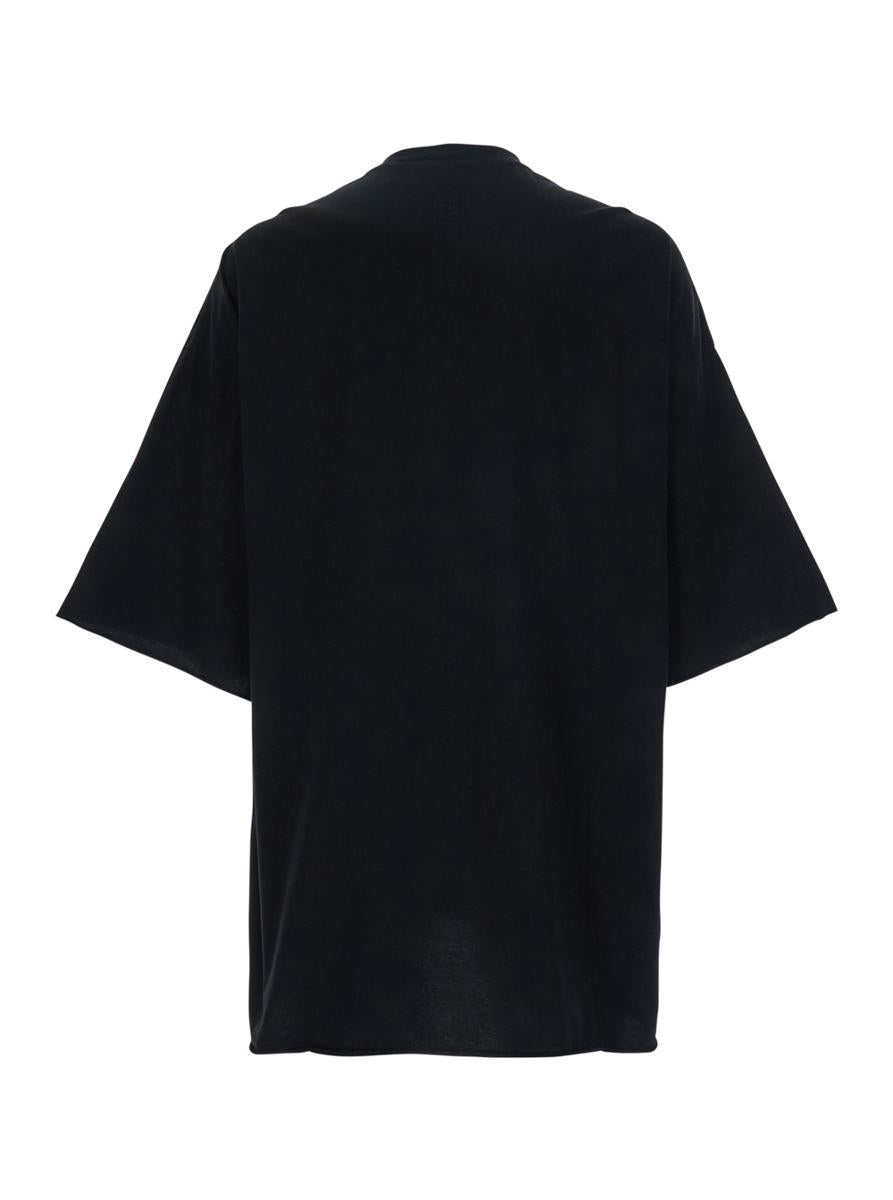 'Tommy T' Black Oversized T-Shirt In Cotton Man