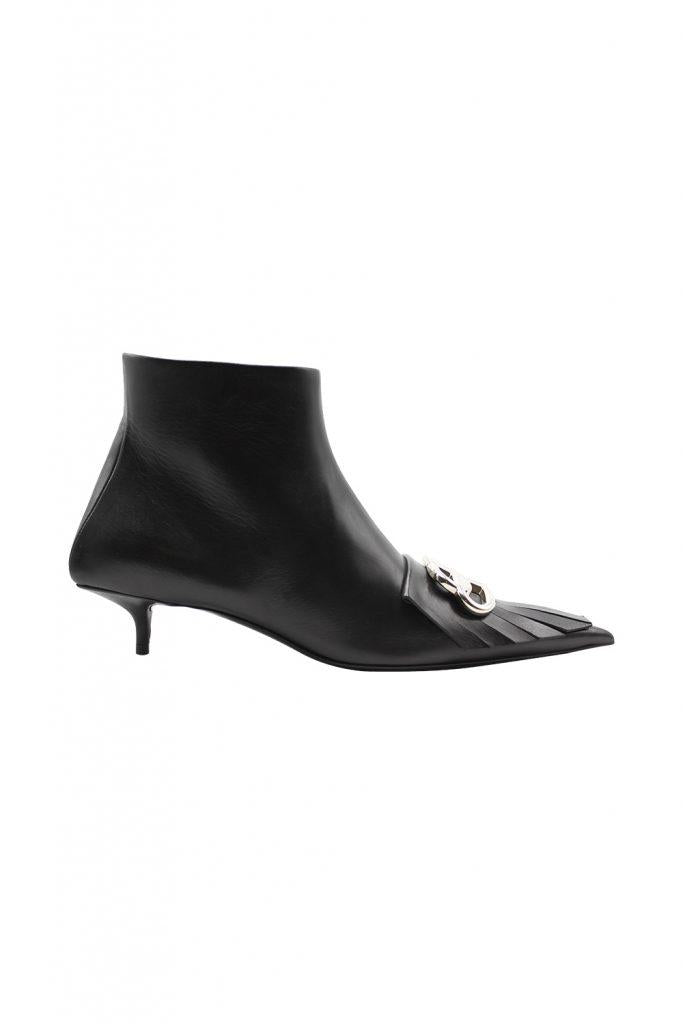 Balenciaga Pointed Leather Boots Shoes