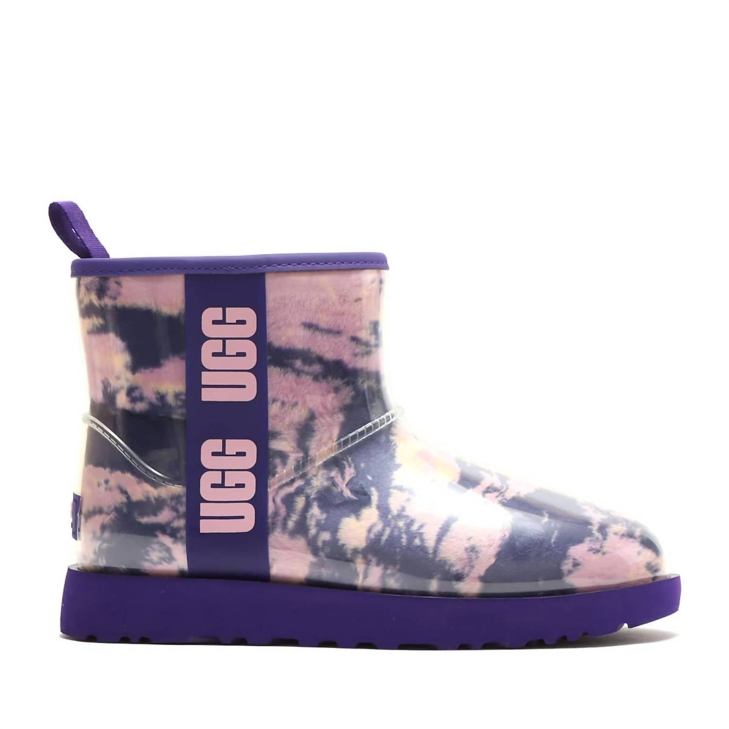 Women's Classic Clear Mini Marble Boot In Violet Night