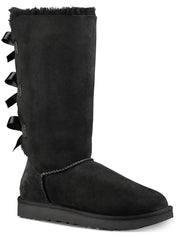 Bailey Bow II Tall Womens Suede Pull On Shearling Boots