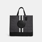 Coach Outlet Dempsey Tote 40 In Signature Jacquard With Stripe And Coach Patch