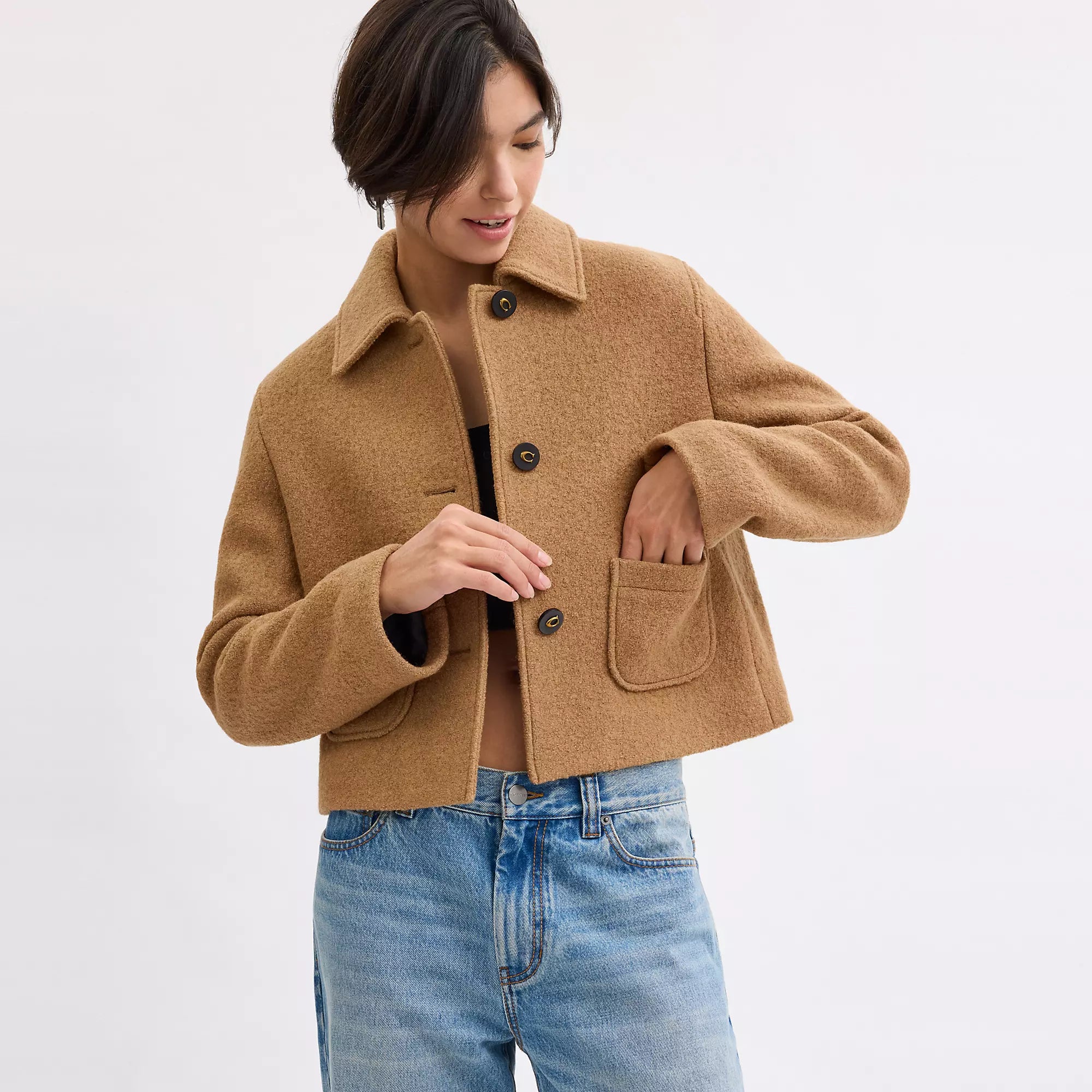 Coach Outlet Short Wool Coat