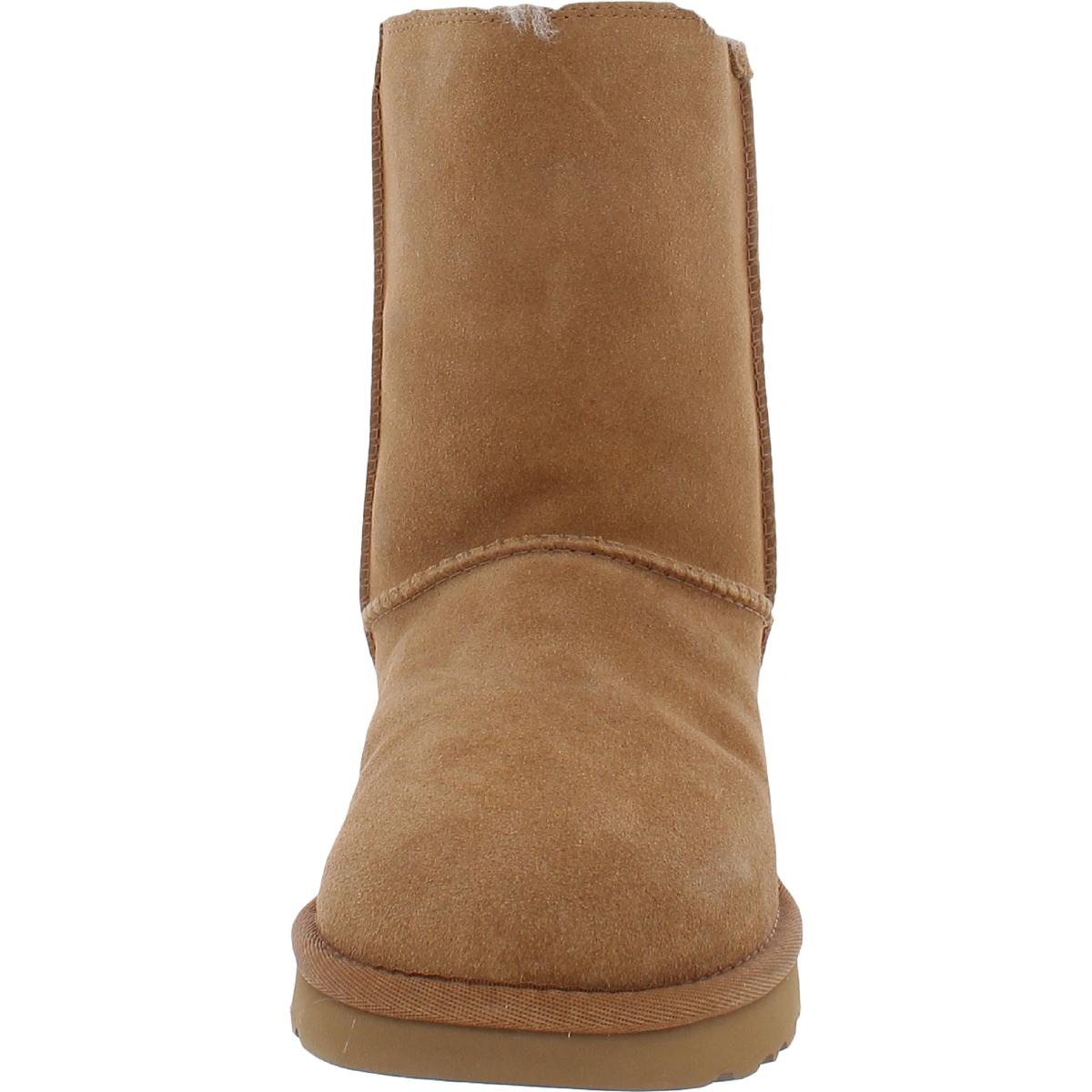 Classic Short Zip Womens Suede Lined Winter & Snow Boots