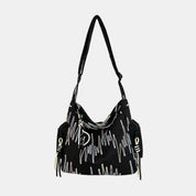 Contrast Texture Shoulder Bag