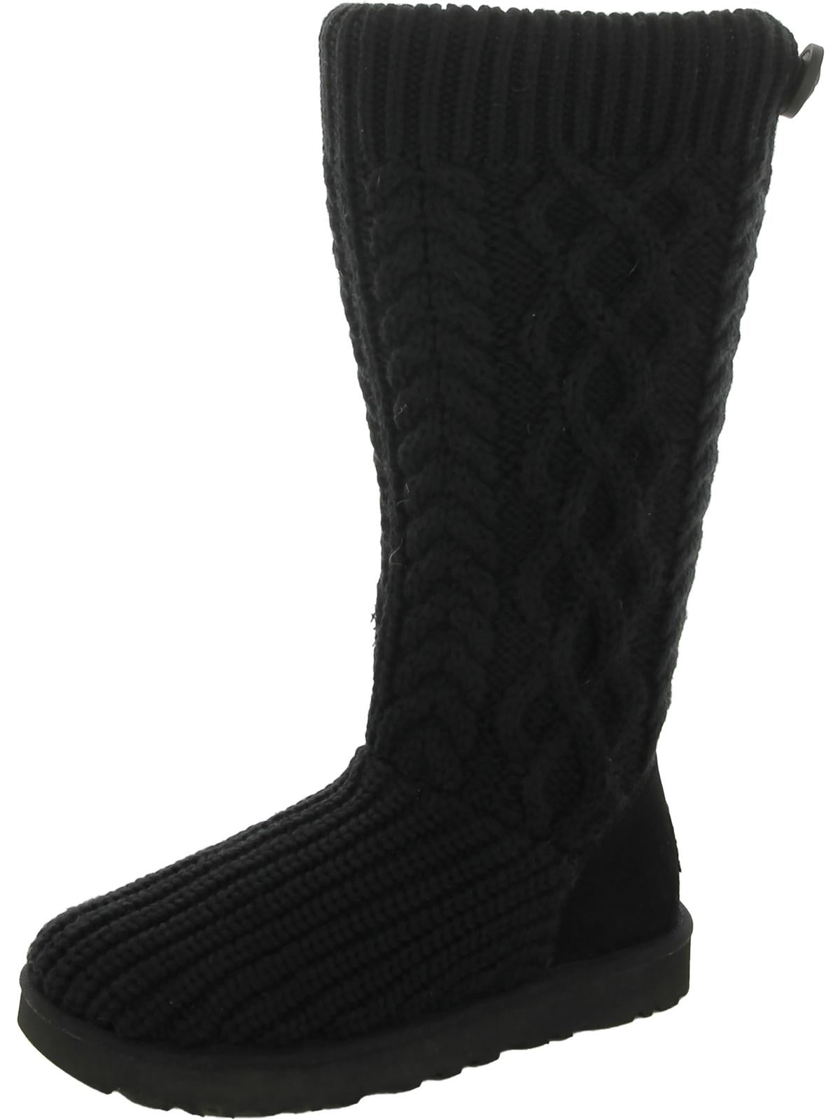 Cardi Womens Cable Knit Comfort Knee-High Boots