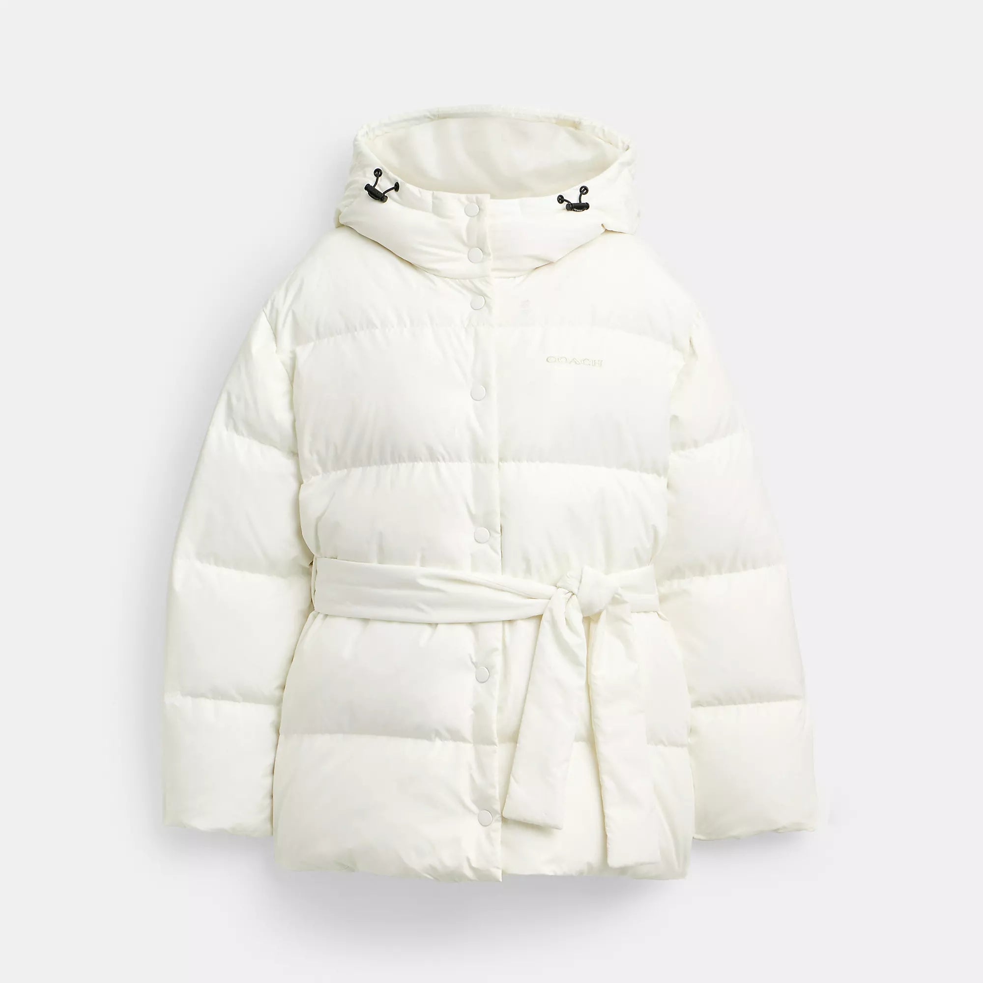 Coach Outlet Short Puffer With Belt In Recycled Polyester