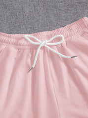 Drawstring Pocketed Elastic Waist Shorts