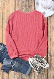 Valentine's Day LOVE Round Neck Long Sleeve Sweatshirt