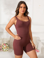 Scoop Neck Wide Strap Active Romper