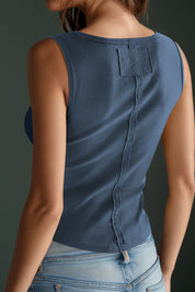 Scoop Neck Wide Strap Tank