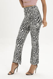 Zebra Print Straight Leg Pants