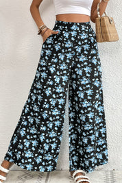 Perfee Floral Pocket Culottes