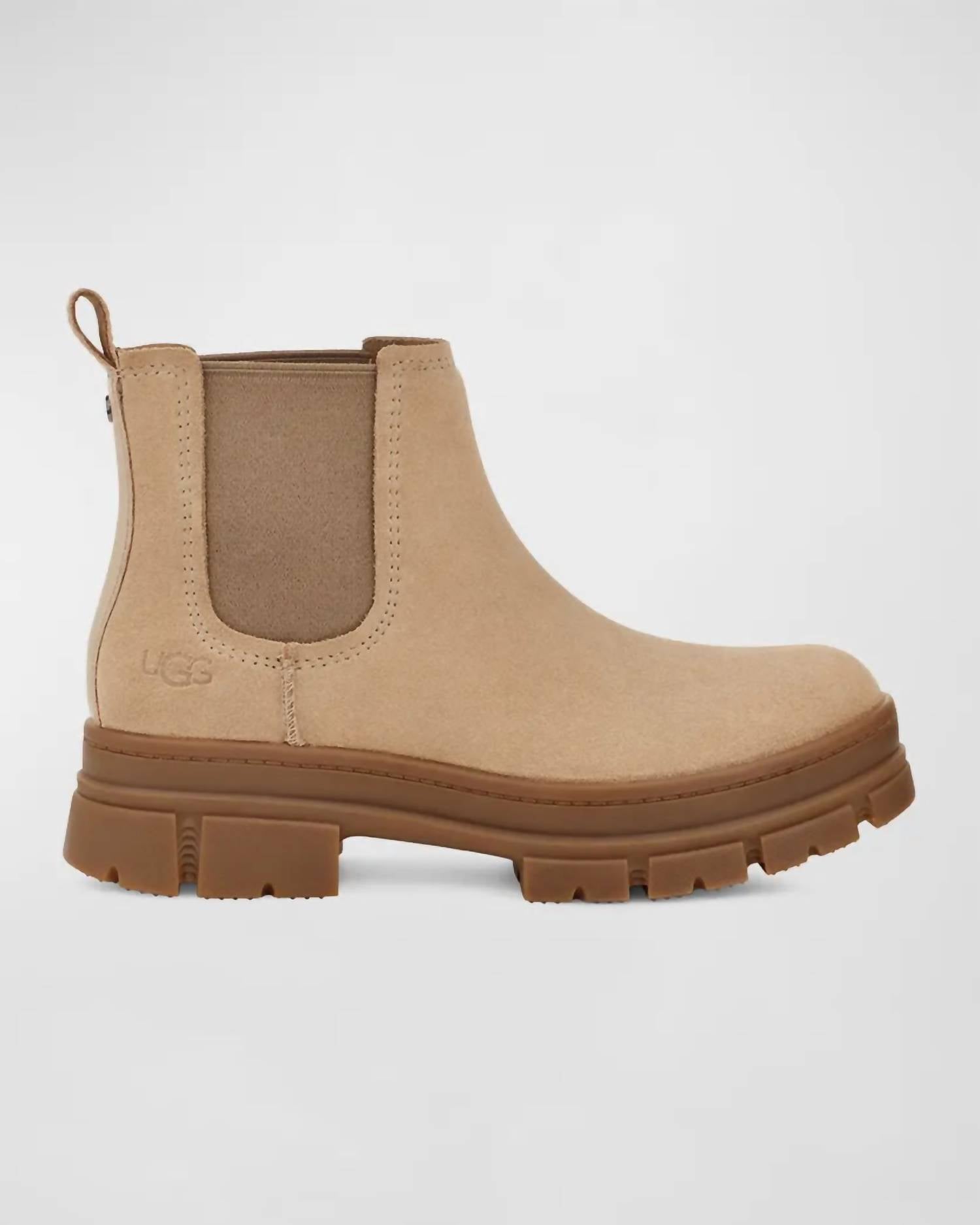 Ashton Chelsea Boots In Mustard Seed