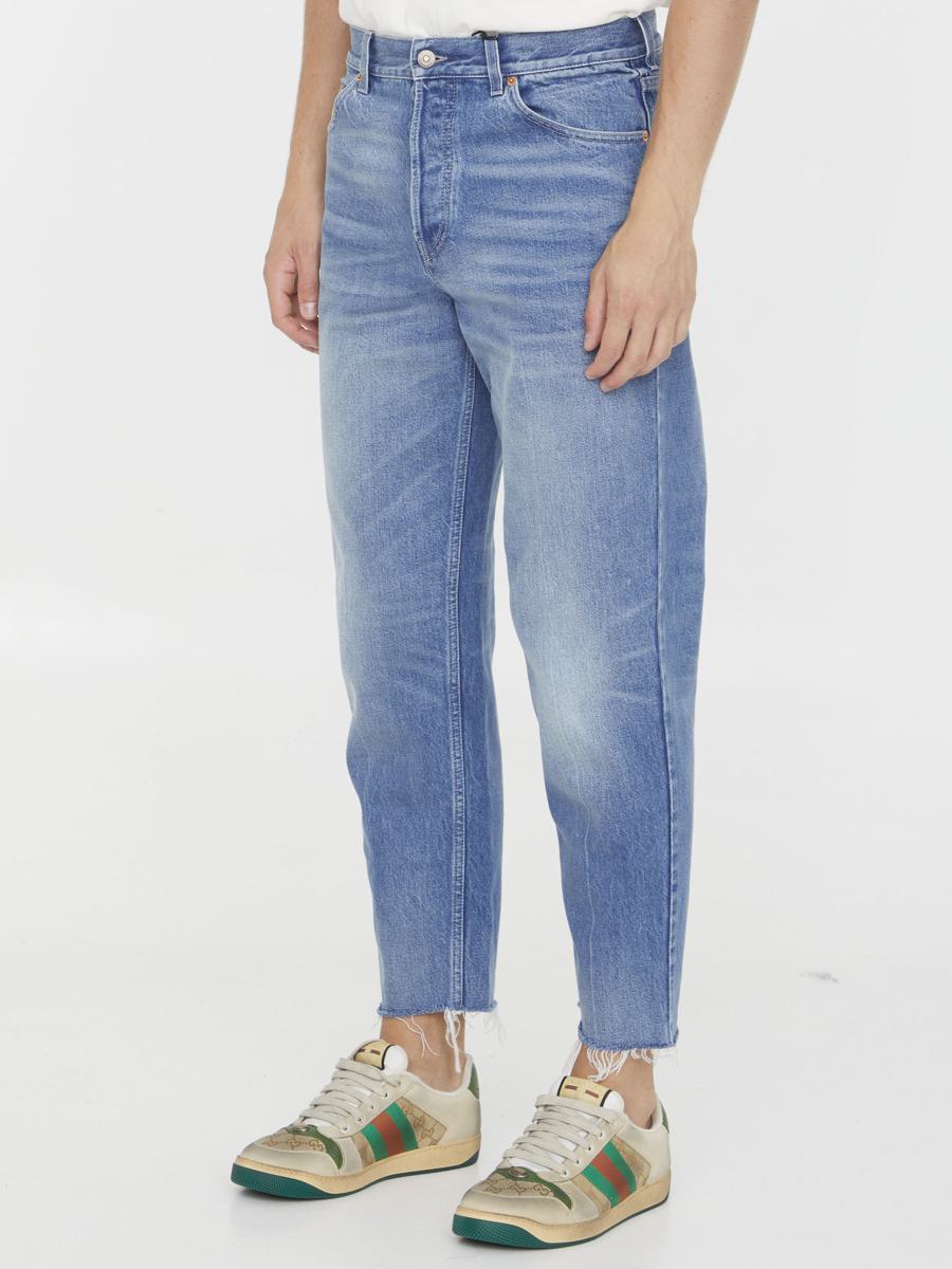 Washed-Out Denim Jeans