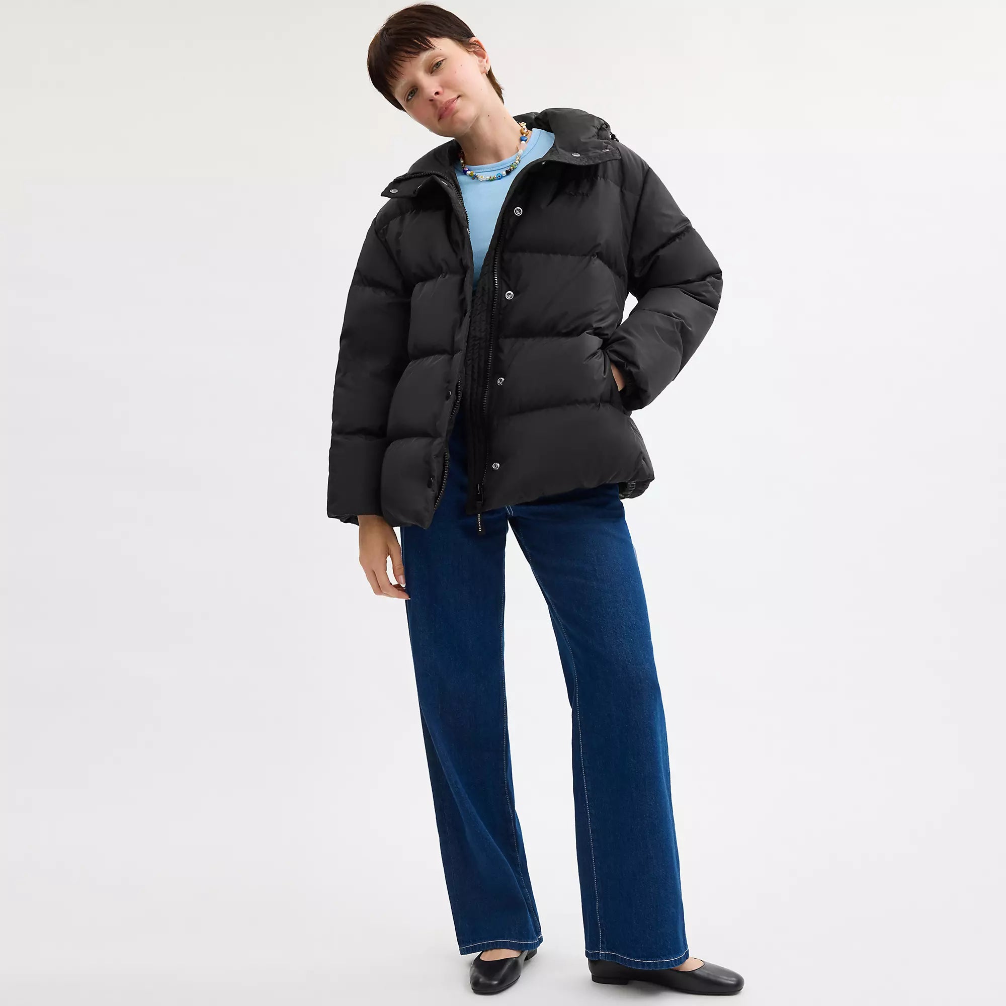 Coach Outlet Short Puffer With Belt In Recycled Polyester