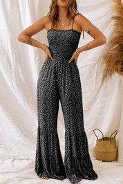 Floral Spaghetti Strap Wide Leg Jumpsuit