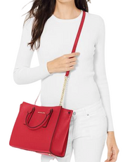 Michael Michael Kors Alessa Medium Pebbled Leather Satchel