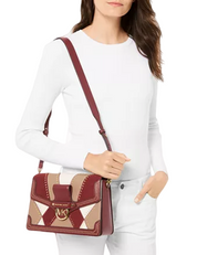 Michael Michael Kors Jessie Large Flap Leather Shoulder Bag