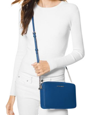 Michael Michael Kors Jet Set East West Crossgrain Leather Crossbody