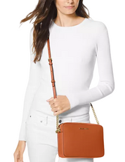 Michael Michael Kors Jet Set East West Crossgrain Leather Crossbody