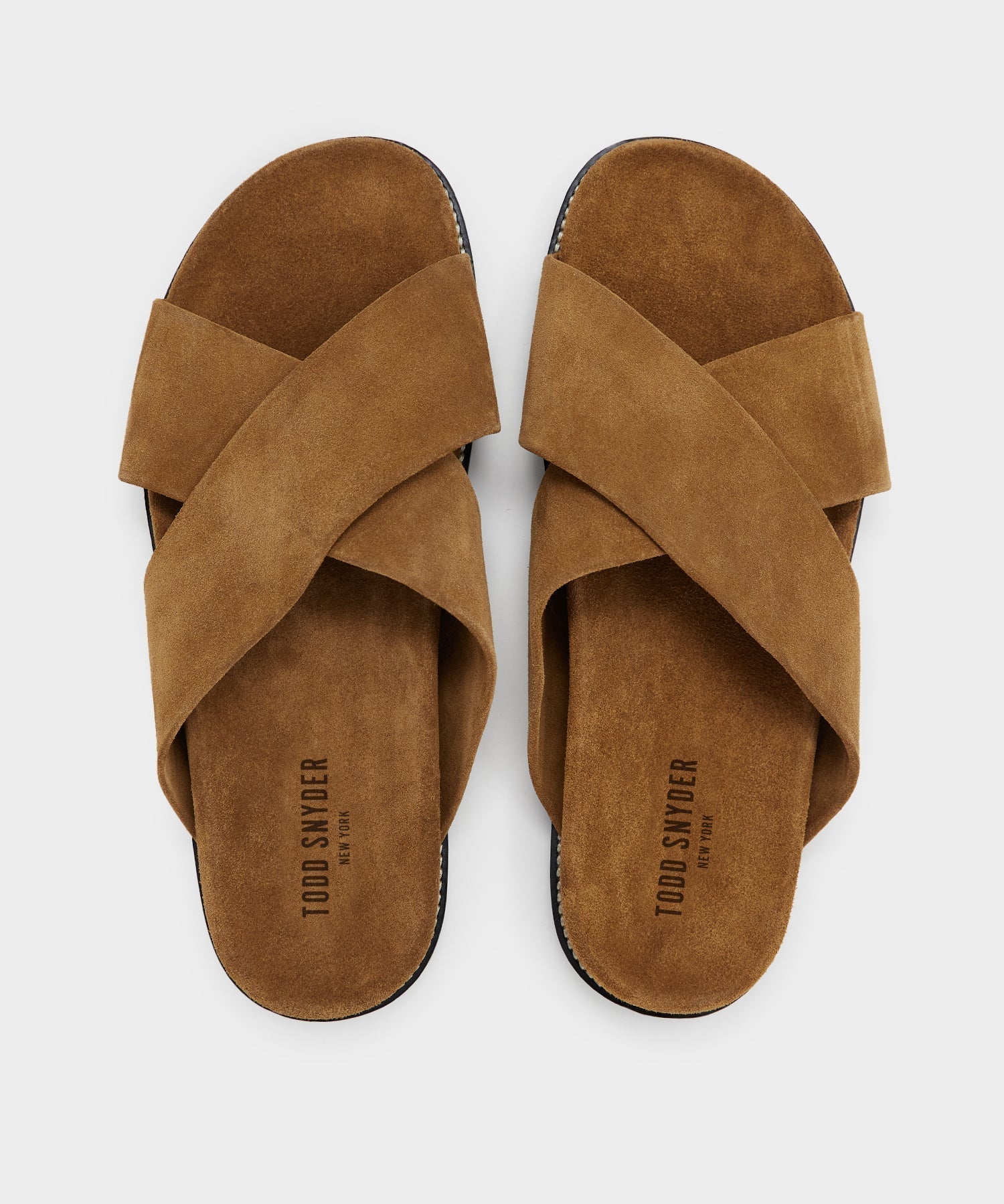 Nomad Suede Crossover Sandal in Tobacco